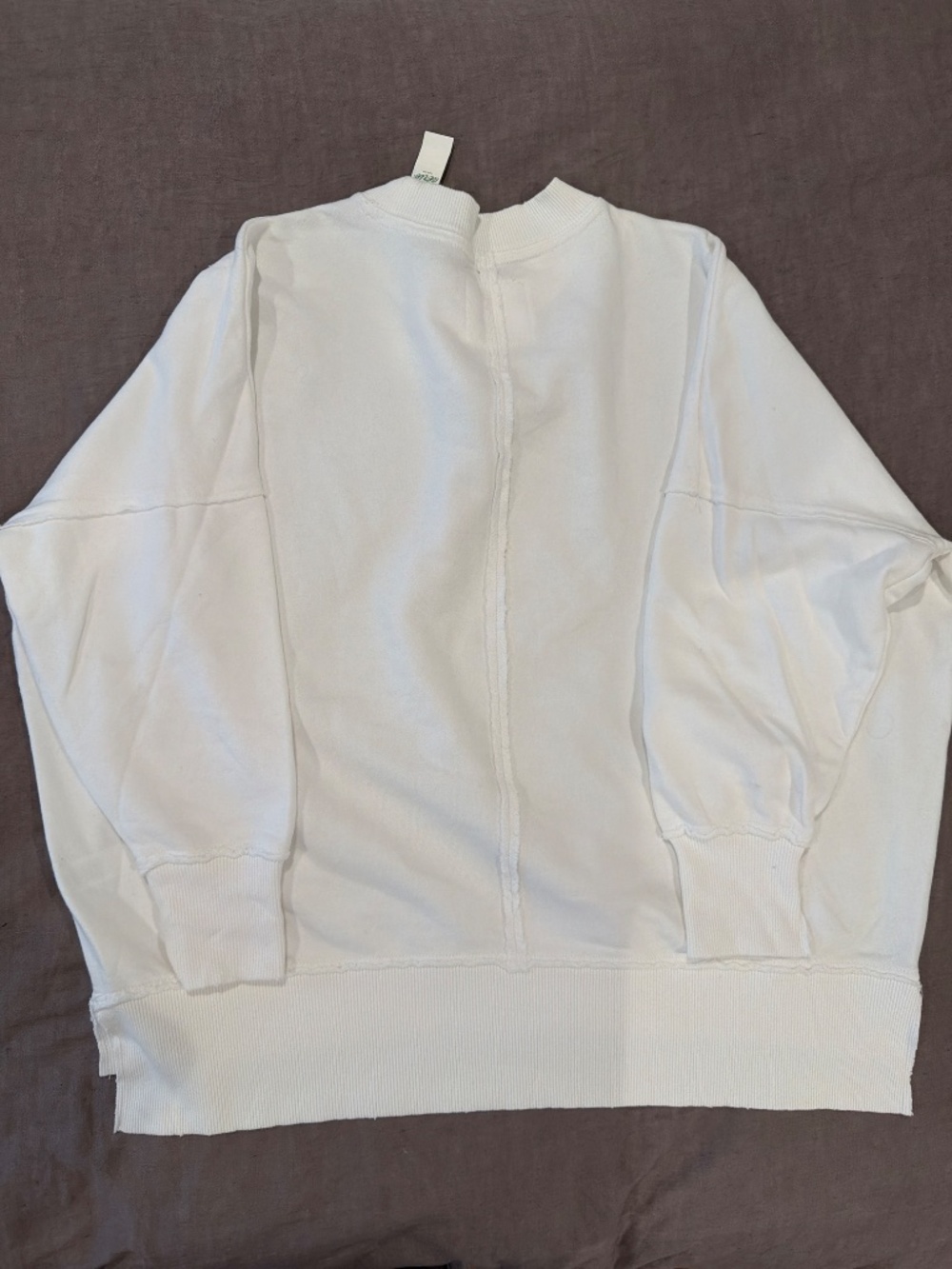 Aerie White Oversized Crewneck Sweatshirt NWT Sze S - Picture 4 of 5